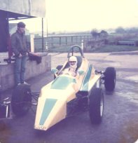 90'sColin testing his Single seater. Designed and built by him with generous help from R Sayers and W Perrott.